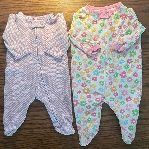 Carter's Gray and Pink Kids Footies Set - Picture 2 of 6